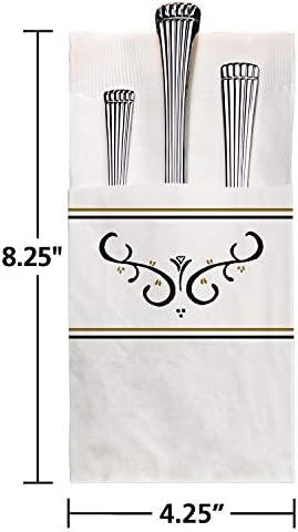 Hoffmaster 020169 Quickset Recycled Dinner Napkin, Coin Embossed, 2-Ply, 1/8 Fold, 17" Length x 17" Width, Scroll (Case of 800)