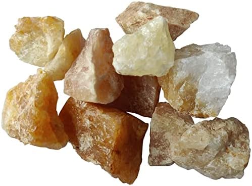 1 Lb Citrine Bulk Rough Raw Natural Crystal Stone for Cabbing, Tumbling, Lapidary, Polishing, Wire Wrapping, Wicca, Reiki Healing, Mediation, Chakra Balancing