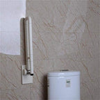handrail Handrails Grab Bar U Type Foldable Stainless Steel Disabled Old Man Barrier-Free Urinal Handrail/Support Double Tube Rail – Drops Down & Folds up/White