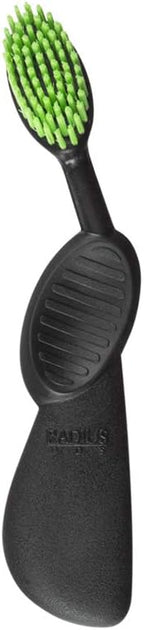 RADIUS Toothbrush Flex Brush Left Hand Black/Green 1 Unit | BPA Free and ADA Accepted | Designed to Improve Gum Health and Reduce the Risk of Gum Disease