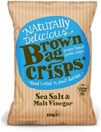 BROWN BAG CRISPS Sea Salt And Malt Vinegar Crisps, 150 GR