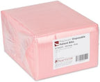 Practicon 125 Pack Pink Disposable Patient Bibs, 18" x 13", 3 Ply Waterproof Paper Bib Sheet with Poly Back, Dental, Medical, Tattoo, Nail Tray or Table Cover, 125 Pack
