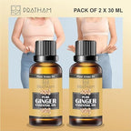 Fat Loss Oil, Belly Natural Drainage Ginger Oil Essential Relax Massage Oil, Belly & Waist Stay Perfect Shape, Pack of 2-30ml
