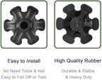 Cane Tip 3/4 inch Self Standing Cane Tip Heavy Duty 6 Support Feets Base for Walking Canes, Walking Sticks, Folding Canes