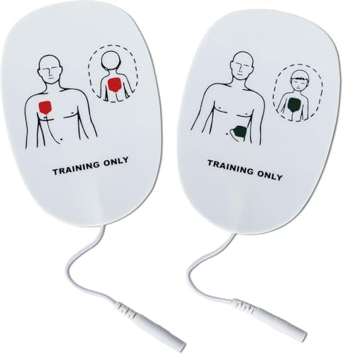 AED Trainer Pads, 5 Pairs Practice Trainer Pads for XFT Mini AED Trainer Pads (Adult & Child Pads), Use for XFT-D0009, XFT-120N, XFT-120NB, XFT-120GA, Replacement AED Trainer Pads