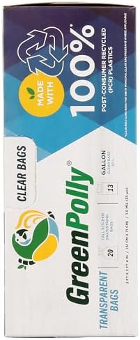 Greenpolly, Tall Kitchen Recycling Bags 13 Gallon, 20 Count