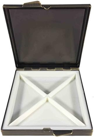 Elegant Brass Pill Box with Four Compartments – Compact 2.5 Inch Square Travel Pill Organizer – Stylish and Durable Case for Daily Pills, Vitamins, and Supplements
