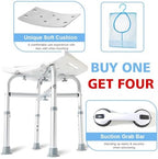 Heavy Duty Shower Chair for Inside Shower, Padded Shower Seat for Adults, Adjustable Bath Chairs for Bathtub, Shower Stool for Elderly/Senior/Handicap/Pregnant