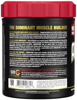 ALLMAX AMINOCORE BCAA Powder for Workout Muscle Recovery & Increased Endurance - Sugar Free, No Fillers 8.18 Grams Bcaas Amino Acids, B Vitamins for Women and Men- 90 Servings | Blue Raspberry, 1035g