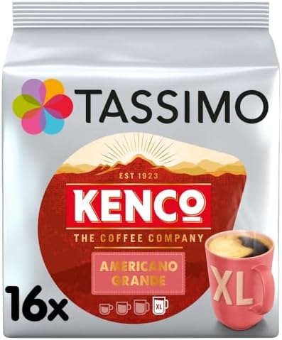 Tassimo Americano Grande XL, Aromatic & Professional Roast, Roasted Coffee, Capsule, 16 Portions