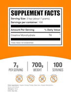 BulkSupplements.com Creatine Monohydrate Powder - Creatine Flavored Powder Supplement, Micronized - Orange Smash Flavor, 7g per Serving, 700g (1.5 lbs) (Pack of 1)