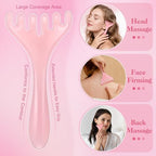 ProSuites 3Pcs Scalp Massage Tool for Head Massager Tool Pink Resin Gua Sha Comb for Relaxation Christmas,Stocking Stuffs