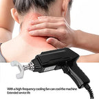 Electric Chiropractor, Heat Resistant Chiropractor with 6 Levels of Regulable Force, Correction Tool with Six Interchangeable Massage Heads(US)
