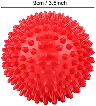 Massage Ball, Spiky Massage Ball, Durable Plastic Massage Roller, Body Spiky Balls, Fitness Finger Relax Tool Plastic Durable Sport Ball, Soft Protable Spiky Ball for Foot Release Pain(Red 7.5 cm)