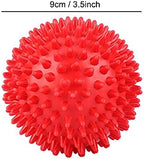 Massage Ball, Spiky Massage Ball, Durable Plastic Massage Roller, Body Spiky Balls, Fitness Finger Relax Tool Plastic Durable Sport Ball, Soft Protable Spiky Ball for Foot Release Pain(Red 7.5 cm)