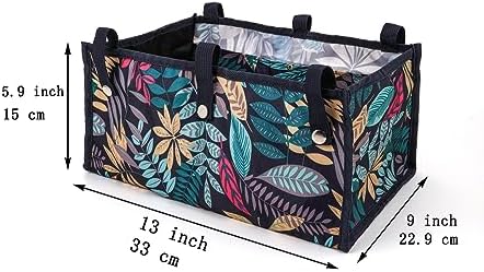 Walker Bag Under Seat for Four Wheel Rollator, Rollator Bag Tote Organizer Pouch Storage to Walkers for Senoirs, Walker Accessories (Maple leaf, medium)