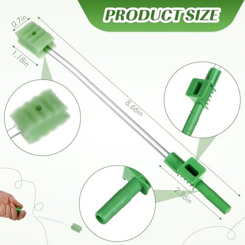 Threlaco 100 Pcs Oral Care Single Use Suction Swab Bulk Disposable Suction Toothbrush Individually Wrapped Swab Sponge for Elderly Adults Oral Dental Mouth Care