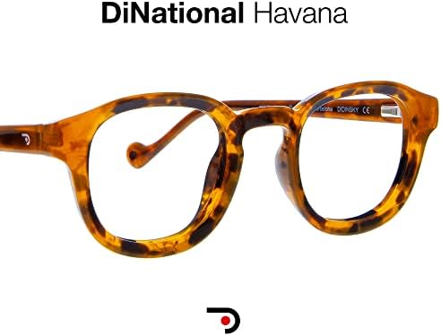 DIDINSKY READING GLASSES Blue Light Blocking Unisex Readers. Acetate Frames, Flexible Temples and Anti-reflective Lenses - Havana +2.5 - DINATIONAL