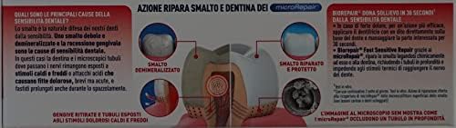 Biorepair: Fast Sensitive Repair Toothpaste with microRepair, New Formula - 2.5 Fluid Ounce (75ml) Tubes (Pack of 3) [ Italian Import ]