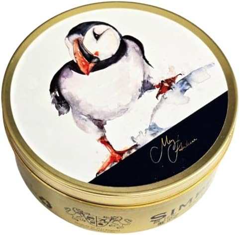 Simpkins Meg Hawkins Design Mixed Fruit Tin 175g - Puffin Tin (2 Pack) in Premier Life Store Box