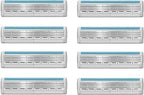 Wilkinson Sword Quattro Titanium Sensitive Refill Razor Blade Cartridges - Cartridges - 8 Count