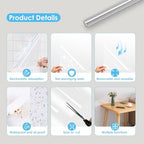 Electrostatic Wall Protective Film, Clear Wall Protector Film, Self-Adhesive Contact Paper, Removable Transparent Static Cling Films for Kitchen Backsplash, Walls (15.75" X 118")