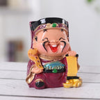 Garneck 5pcs Chinese New Year Party Decoration Resin God of Wealth Miniatures Figurine Small God of Fortune Statue Fengshui Miniature Decor for Office Home New Year Party Suppiles