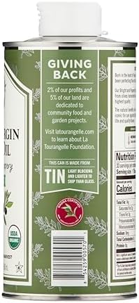 La Tourangelle, Organic Extra Virgin Olive Oil, Cold-Pressed EVOO from Spain, 16.9 Fl Oz – Spanish Olive Oil with Polyphenols for Cooking, Drizzling, Marinades, and Dipping, Rich Flavor