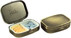 Classy Brass Pill Box - Decorative Pill Case with Gift Box - Carry Your Meds in Style (Rectangular)