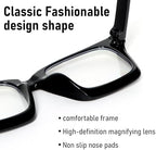 KoKoBin 3 Pack Reading Glasses Women Oprah Style Square Blue Light Blocking Oversized Fashion Large Eyeglasses