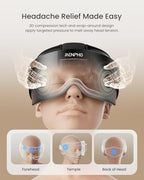 RENPHO Eyeris Masc Head & Eye Massager, FSA Eligible HSA, Birthday Gifts for Women Men, Migraine Relief Headache Massager for Forehead, Occiput and Temple, Heated Mask Massager Scalp Stress Relax