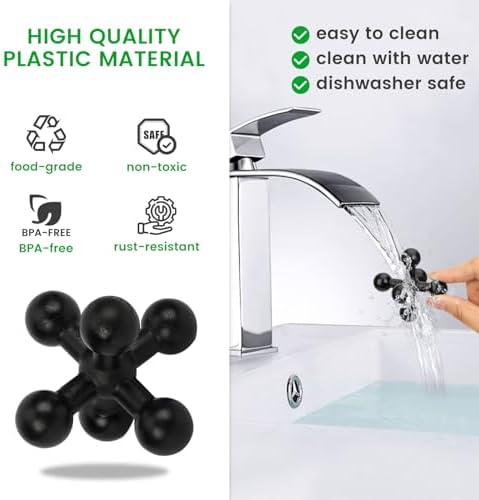 Hydro2Go Shaker Ball 5-Pack, BPA-Free Food Grade Plastic Replacement Mixing Balls for Protein Shaker Bottle, Easy-Clean 2.2″ Universal Fit for Most Protein Shakes, Smoothies & Formula Bottles