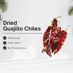 Dried Guajillo Chiles Peppers 16oz - Whole Natural Mexican Peppers for Mole, Sauces, Stews