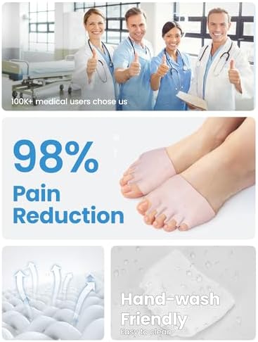 Toe Separators for Women - Podiatrist Recommended, Toe Spacers for Men, Breathable Bunion Corrector, Plantar Fasciitis(1 Pair)