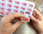 AM/PM Monthly Pill Organizer Tray with 31 Morning and Evening Daily Removable Pill Box Pods (Clear - AM/PM)