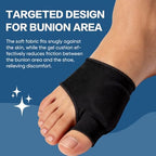 TEAWOO 2Pcs Bunion Relief Sleeves, Big Toe Bunion Corrector for Women & Men, Gel Bunion Pads & Straightener for Hallux Valgus Support & Bunion Pain Relief (1 Pair, Black)