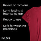 Dylon Washing Machine Fabric Dye Pod for Clothes & Soft Furnishings, 350g – Tulip Red