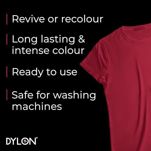 Dylon Washing Machine Fabric Dye Pod for Clothes & Soft Furnishings, 350g – Tulip Red