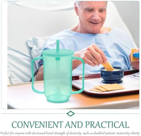 Nursing Cup for Disabled Patients Elderly and Maternity Inclined Mouth Spill Proof Drinking Cup 5.90X5.11X2.99 Inch Lightweight Anti-Choking Feeding Aid