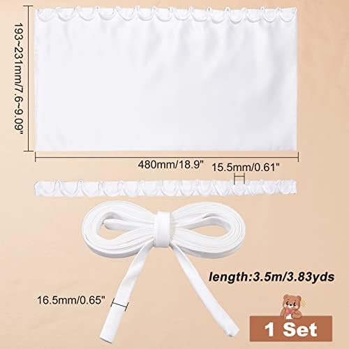 AHANDMAKER Wedding Gown Corset Kit Zipper Replacement Adjustable Fit Satin Corset Back Kit Lace up, for Formal Prom Dress (White)