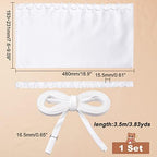 AHANDMAKER Wedding Gown Corset Kit Zipper Replacement Adjustable Fit Satin Corset Back Kit Lace up, for Formal Prom Dress (White)