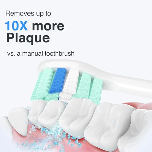 Replacement Toothbrush Heads for Philips Sonicare Replacement Heads,Electric Replacement Brush Head Compatible with Phillips Sonicare Electric Toothbrush,for Philips Sonic Care Brush,10 Pcs