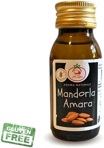 20Tipici® Natural 60ml Food Flavour - Bitter Almond - For Marzipan, Sbrisolona, Carrot Cake, Cantucci, Almond Paste - Extracts Flavour for Cakes and Biscuits (Bitter Almond)