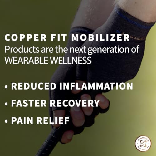 Copper Fit Mobilizer Hand Compression Gloves: Arthritis, Joint Swelling, Tendonitis, Sport - For Men and Women