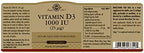 Solgar Vitamin D3 (Cholecalciferol) 25 mcg (1000 IU), 100 Softgels - Helps Maintain Healthy Bones & Teeth - Immune System Support - Non-GMO, Gluten-Free, Dairy Free - 100 Servings