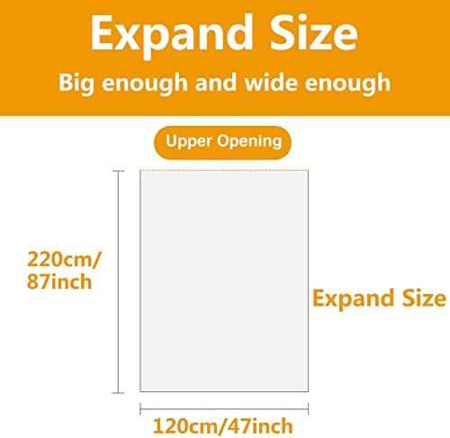 50 Pieces Far-Infrared Inner Body Wrap Liners,Disposable Plastic Sheeting Used for Sauna Blanket Steam Plastic Film,47"" x86 PE,1/50