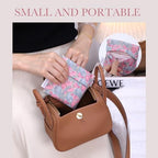DGAZ Sanitary Napkin Storage Bag, Period Bag for Teen Aged Girls, Portable Period Bag for Panty Liners/Menstrual Cup/Small Tampons，Mini Makeup Bag for Purse