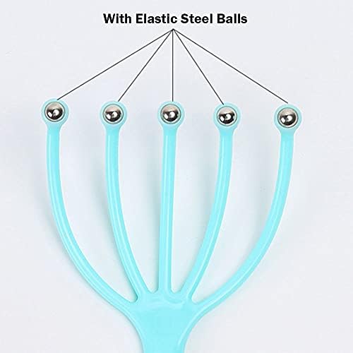 tooloflife Portable Scalp Massage Claw, 2PCS Head Stress Relaxation Massager Claw to Promote Head Blood Circulation Tool,Blue+Pink