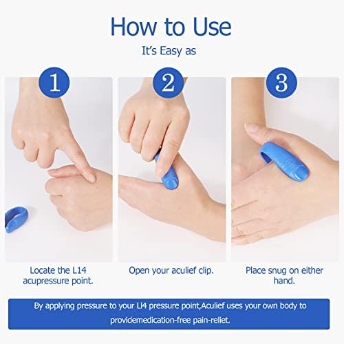 8 Pcs Acupressure Hand Pressure Point Migraine Clip, Palm Magnet Massage, Tension Relief Wearable – Supporting Acupressure Relaxation, Relief Clip Headache Pressure Point Tool for Relaxation