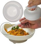 Scoop Bowls for Disabled Adults | High-Low Scoop Bowl with Suction Base | Scoop Bow l adaptive utensils for Elderly|